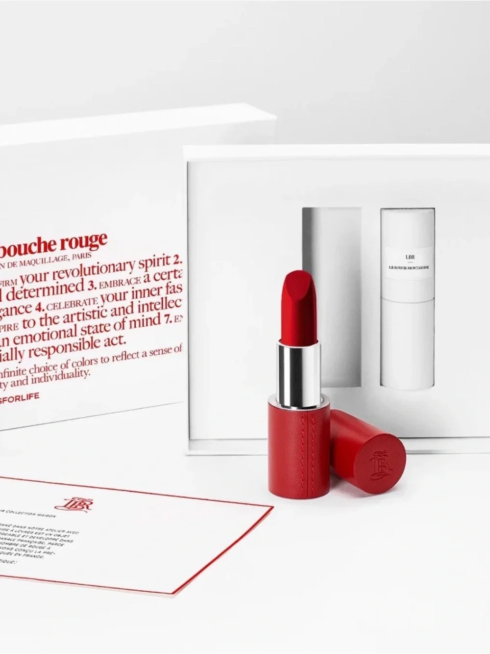 La Bouche Rouge Paris Lipstick Case + Satin Lipstick Refill #21 – Brand New